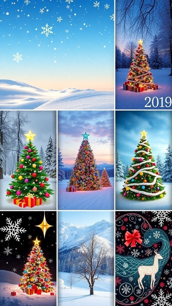 Aesthetic Christmas wallpapers for Samsung devices featuring festive designs.